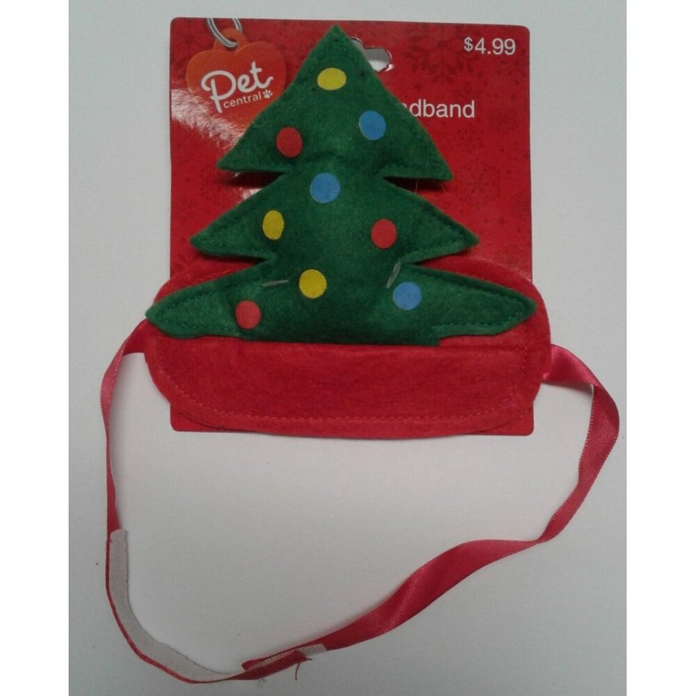 Christmas tree Pet Headband New Christmas holiday dog cat costume clothing